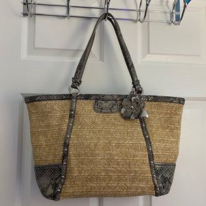 Wicker Style Coach Purse